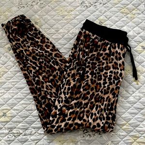 soft cheetah print pajama pants
